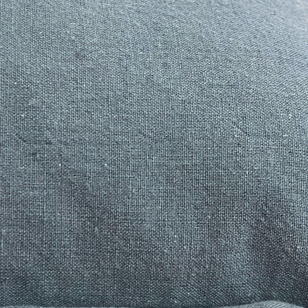 Ralph Lauren Julianne Monogram Throw Pillow 18”x18” cotton linen Peacock Blue - Picture 11 of 11